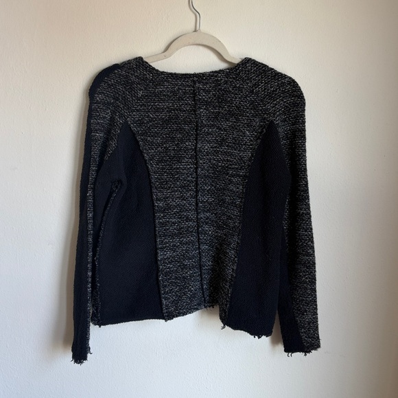 Anthropologie Cartonniere Wool Blend Grey Tweed Metallic Jacket - Picture 3 of 6